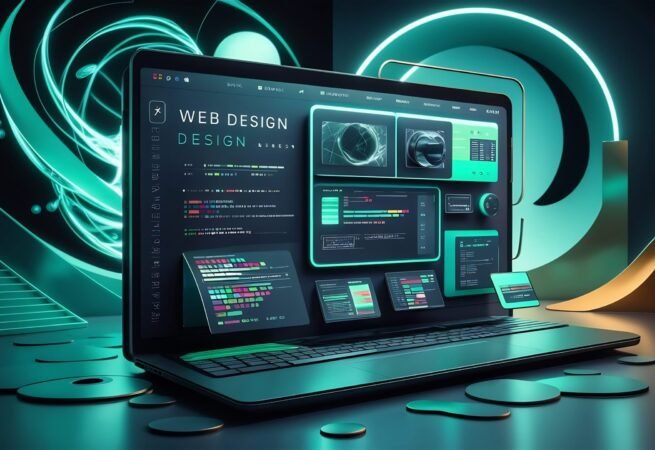 web-page-interface-design-web-design-web-development-concept-3d-rendering